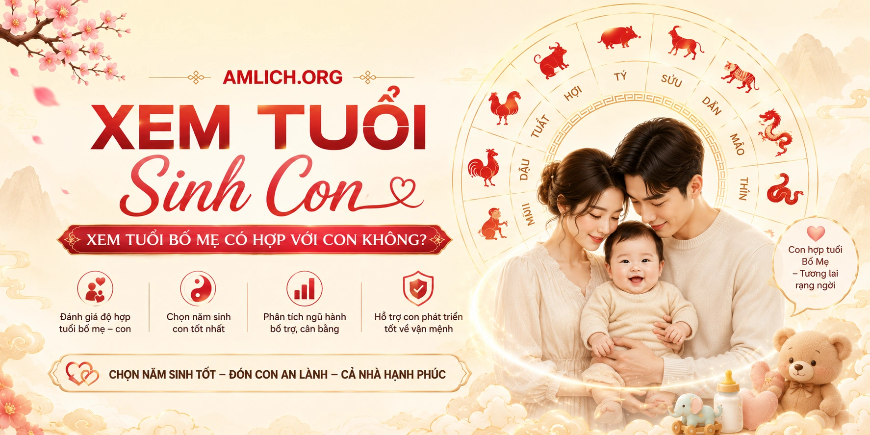 Bố Ất Sửu 1985 – Mẹ Tân Mùi 1991 sinh con năm 2015 Ất Mùi có hợp không?